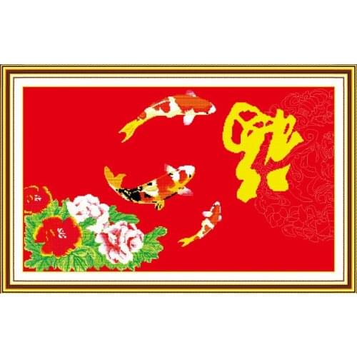 Samsung poly blessing cross stitch kit 14ct 11ct pre stamped canvas cross stitching animal embroidery DIY handmade needlework