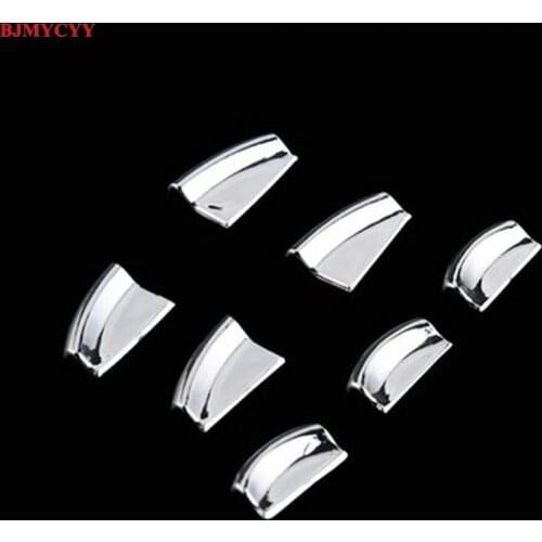 BJMYCYY Door Window Lift Button Stickers 7PCS/SET ABS Chrome Trim Cover Accessories Car Styling For Tesla Model S