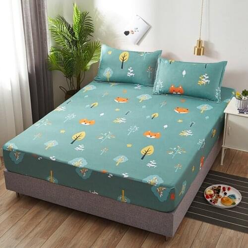 Fitted Bed Sheet Bedspread Mattress Cover Dust-Proof Protective Case Non-Slip Fixed All-Inclusive Tatsu M 1.8M Bed