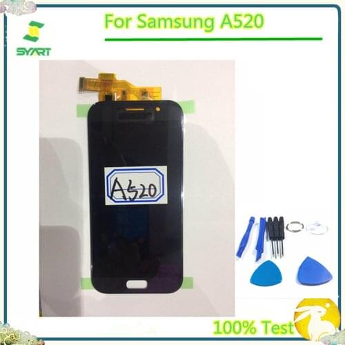 OLED LCD Display glue adhensive A520 A520F LCD Display Touch Screen Digitizer Assembly For Samsung Galaxy A5 2017 A520F A520