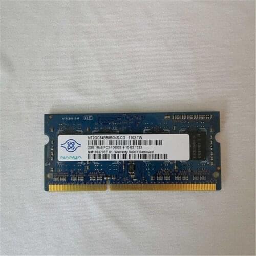 Laptop ram Nanya-memoria ddr3 para portátil, 2GB, 1RX8, PC3-10600S-9-10-B2, 1333, 2GB, 1333MHz, 1,5 V notebook memory