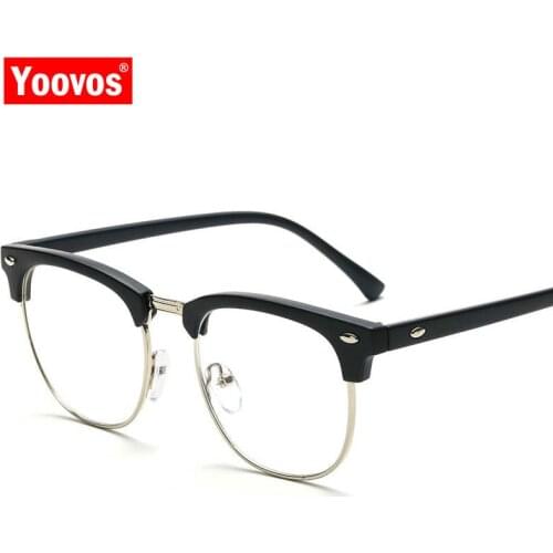 Yoovos Eyeglasses Frames Luxury Glasses Frame Men Brand Design Okulary Men Clear Lens Eyewear Optical Spectacle Metal Eyeglasses