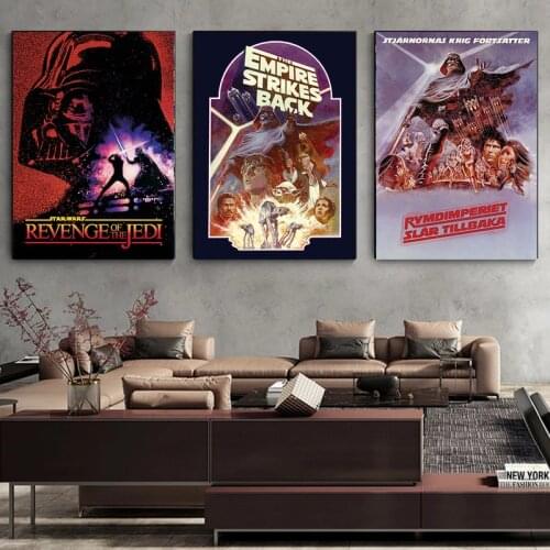 Disney Star Wars A New Hope Movie Retro Canvas Painting Posters and Prints Abstract Wall Art Pictures for Living Room Home Decor