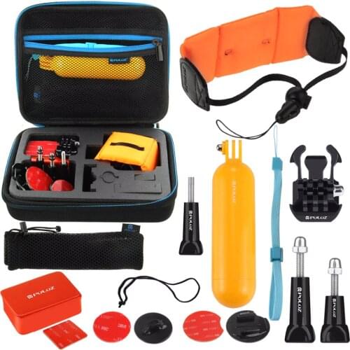 PULUZ 14 in 1 Surfing Accessory Kit with EVA Case for GoPro HERO7/6 /5 /5 Session /4 Session /4 /3+ /3 /2 /1 Xiaoyi Action Cam