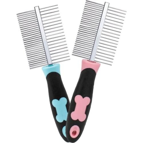 Dog Cat Comb Brush Needle Pet Hair Brush for Puppy Small Dog Double-Sided Hair Remover Pets Beauty Grooming Tool Pet Products