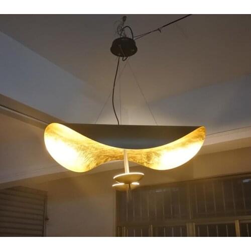Nordic designer model room dining hall lights post-modern luxury living room black gold UFO minimalist creative bedroom chandeli