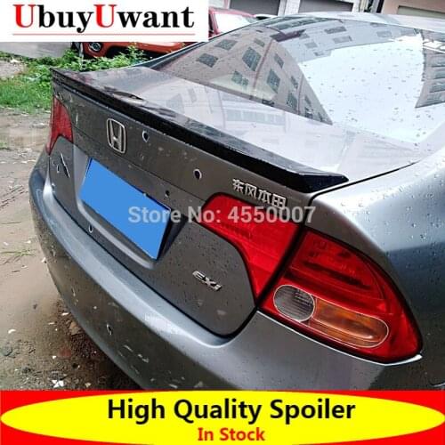 For Honda Civic Spoiler 2006-2011 Civic Spoiler High Quality ABS Unpainted Primer Color Or Black For Honda Spoiler