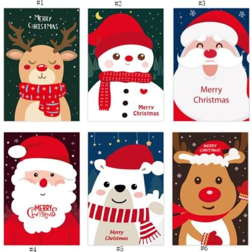Creative Santa Claus greeting card, relatives, friends and lovers send greeting cards to each other to welcome the best day SN