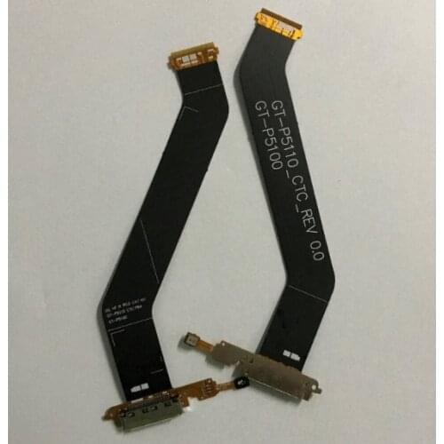 10pcs USB Charger Charging Port Connector Flex Cable Ribbon For Samsung Galaxy Tab 2 10.1 P5100 P5110 P5113 + Microfone