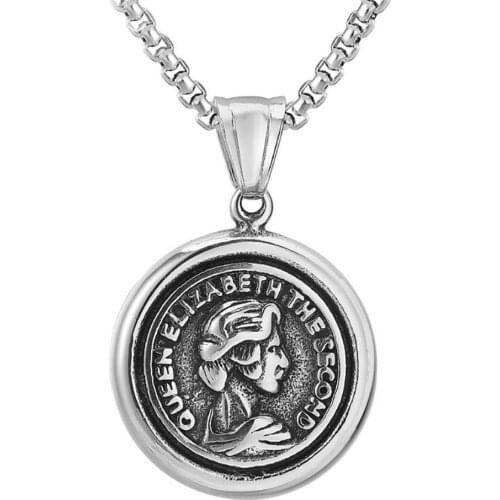 Stainless Steel Vintage Islam Virgin Mary Mama Pendant Necklace Jewelry with Chain