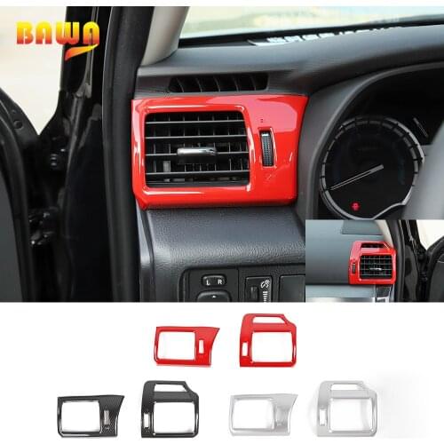 BAWA Interior Mouldings for Toyota 4Runner ABS Air Conditioner Outlet Vent Sticker Trim for Toyota 4Runner 2010+ Car Styling