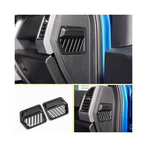 Carbon Fiber Inner Front Side Air Vent Cover 2pcs For Ford F150 F-150 2015-2020