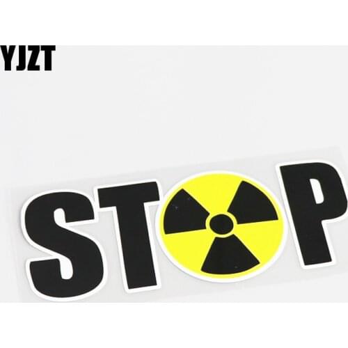 YJZT 17CM*6.6CM Personality STOP Car Sticker Decal PVC Car-styling Accessories 13-0412