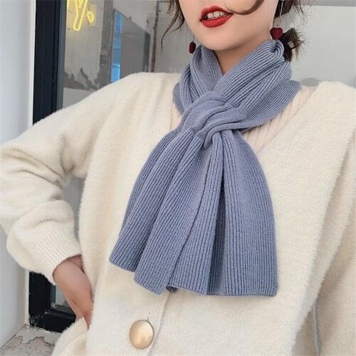 2020 Women Solid Cashmere Scarves Lady Winter Thicken Warm Soft Pashmina Shawls Wraps Pink Black Female Knitted Wool Long Scarf