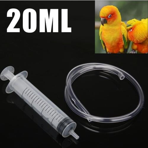 1pc 20ml Bird Feeding Syringe Hand Rearing Feeding Syringe Crop Tube Dosing Supplies Bird Feeder
