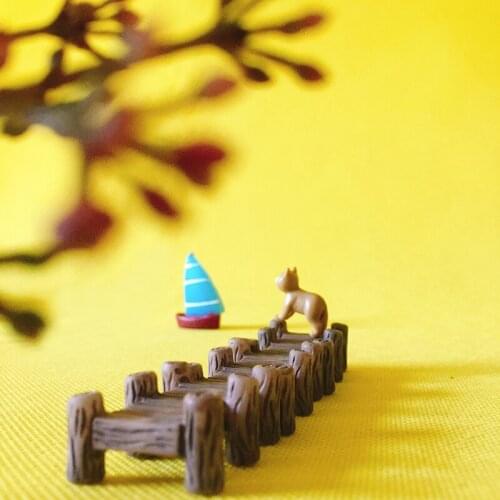 10pcs mini trestle bridge/miniatures/lovely cute/fairy garden gnome/moss terrarium decor/bonsai/diy doll house supplies