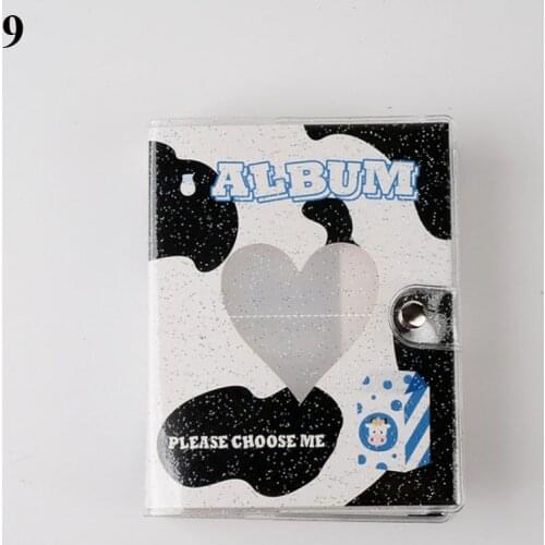 64/32 Pockets small photo album Glitter 3.5 inch Photocard Holder Love Heart Hollow Name Card Book ID Holder Kpop Card Binder