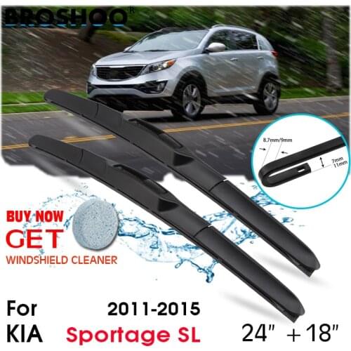 Car Wiper Blade Front Window Windscreen Windshield Wipers Blades J hook Auto Accessories For KIA Sportage SL 24"+18" 2011-2015