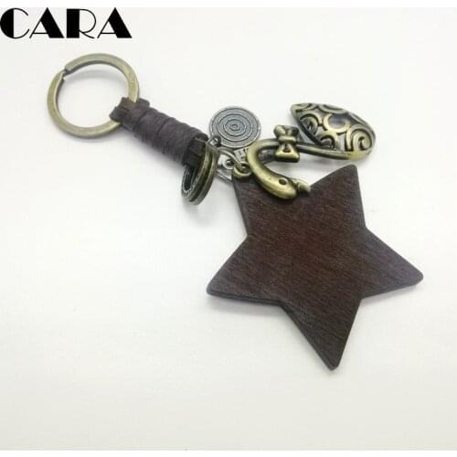 CARA New arrival Retro color Plated Zinc Alloy goose charm key chains women stylish star handbag hanging charm keychain CARA0188