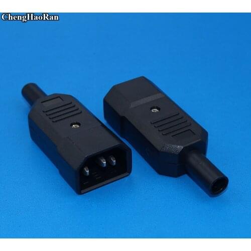 ChengHaoRan Supply AC power outlet NK-10 wiring plug C14 male seat welding screws computer IEC320
