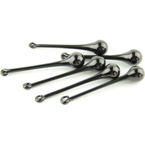 16x60mm/20x80mm Black Crystal Glass Rain Drops Chandeliers Lamp Parts Crystal Drops For Home Decoration Accessories