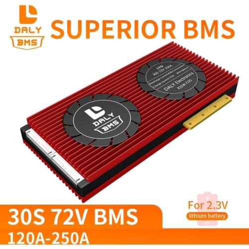 Daly Lto Battery 18650 Bms 30S 72V 120A 250A Lithium Titanate Circuit Pcm for Lto Battery Pack Solar Panel Inverter