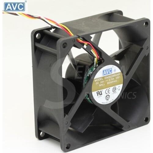 For AVC DA09238B24H -018 DC 24V 0.7A 92x92x38mm computer server inverter Server Square cooling Fans 3-Wire