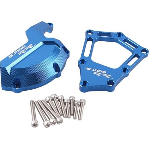 Motorbike Engine Stator Starter Cover Slider Protector Set For BMW S1000RR 2009 2010 2011 2012 2013 2014 Blue CNC Aluminum