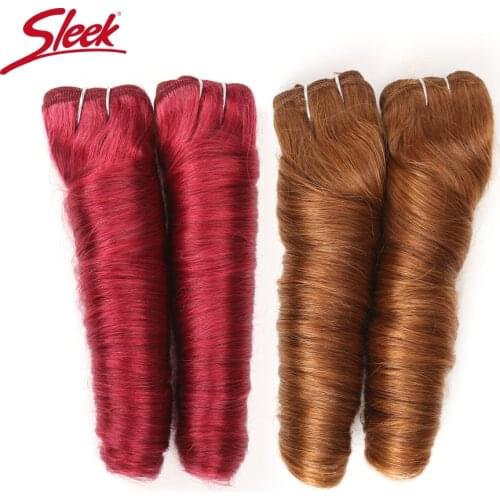 Sleek Remy Hair Nature Hollywood Loose Wave Brazilian Hair Weave Bundles Deals Ombre Brown P6/27 P4/27 Hair Free Shipping