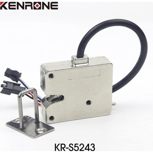 KERONG DC 12v/24v Zinc Alloy Mini Electromagnetic Lock Keyless Hidden Electric Lock for Locker/metal Cabinet