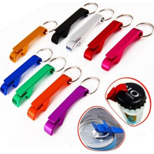 Creative multifunctional portable beer bottle opener keychain mini aluminum alloy beverage beer bottle opener wedding party gift