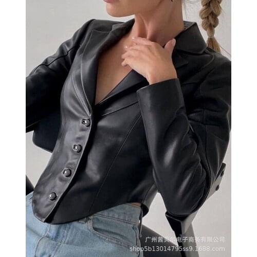 Женские черные куртки Mandylandy China At AliExpress