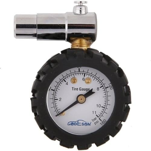 Godeson Presta Valve BicycleTire Pressure Gauge 0-160psi and 0-11bar