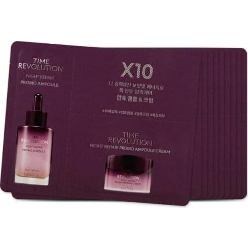 MISSHA Time Revolution Night Repair Probio Ampoule & Cream Sample 10pcs Face Cream Anti Wrinkle Moisturizer Whitening Essence