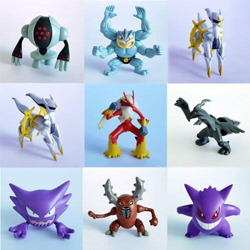 Cartoon Gengar Haunter Blaziken Machamp Arceus Pinsir Zekrom Action Figure Toys Anime Pokemoned Figure Toy Dolls Collection Gift
