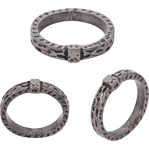 Retro Male Ring Battlefield Totem Ancient Roman Style Battlefield Legend Pattern Punk Party Accessories Jewelry Gift For Father