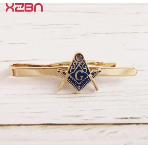 Masonic Tie clip T01 Mason Freemason Tieclip Gold plating Simple design high grade bussiness Classic style