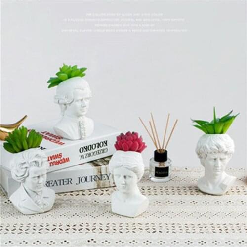 New High-quality Nordic Ins David Art Sculpture Portrait Vase Decoration Living Room Flower Arrangement Dried Flower Decoration