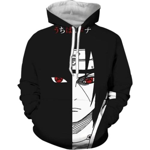 2019 New Arrival Naruto 3D Printed Sweatshirt Boys Tracksuit Sasuke kakashi Printed Hoodies Men Women Fashion Hooded Clothes