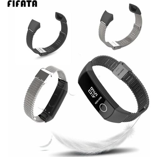 FIFATA Fashion Metal Wrist Strap For Huawei Honor band 4 Watchbands For Honor 5 Smart Watch Band Replacement Strap Accessories