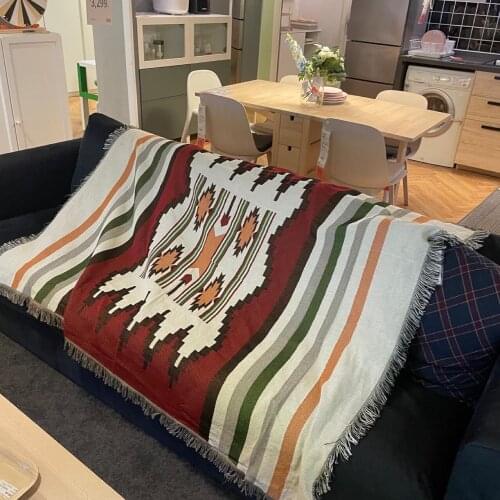 Retro Geometry Throw Blanket sofa cover winter casual blanket home carpet