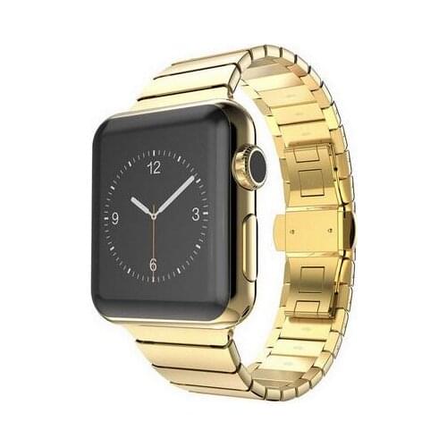 Series 6/5/4/3/2/1 Luxury 316L Stainless Steel Band WristStrap Bracelet Butterfly Buckle Clasp for Apple Watch SE 42mm 38 40 44