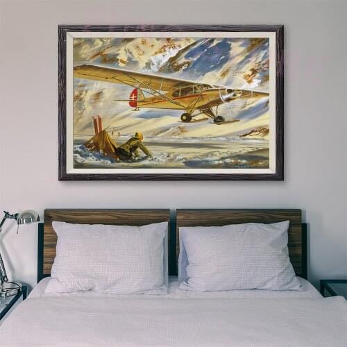 T036 War Plane Flight Operations Retro Classic Painting 56 Custom Silk Poster Home Deco Wall Art Christmas Gift