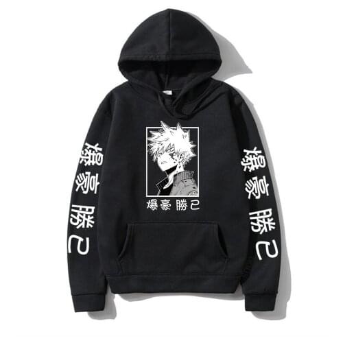 My Hero Academia Katsuki Bakugo Hoodies Sweatshirt Men Women Hooded Pullover Sudadera Hombre Hoody Tops Anime Clothes Streetwear