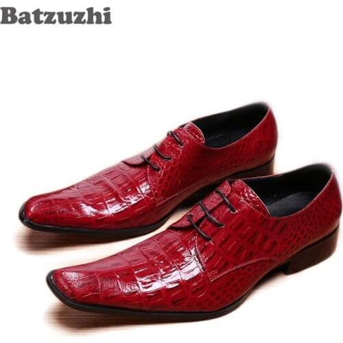 Batzuzhi New Men Dress Shoes Formal Leather Luxury Fashion Wedding Shoes Men Luxury italian style Business Oxford Shoes Men