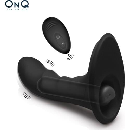 2 in 1 Vibrator for Women Men Sex Toys Black Dildo G spot Stimulation Wireless Vibrating Anal Plug Prostate Massager 10 Modes