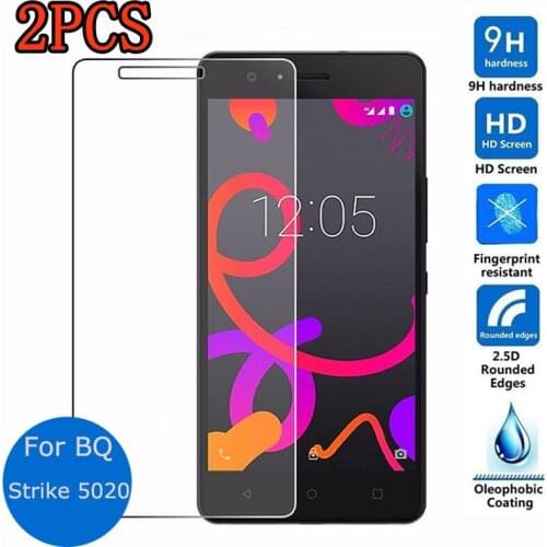 2PCS Tempered Glass For BQ Strike 5020 BQS 5020 BQS-5020 Protective Film 9H Screen Protector Explosion-proof For BQS5020