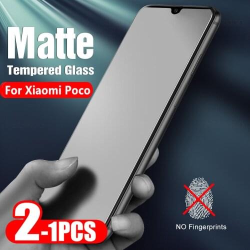 1-2PCS Matte Protective Glass Safety Glass For Xiaomi Poco X3 NFC Screen Protector On For Xiaomi Poco X3 NFC Tempered Glass