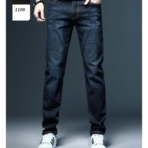 Winter Men Jeans Straight thick Trousers Denning pants Plus velvet