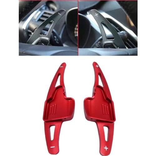 1 Pair Shift Paddle Blade for Ford for Kuga 2017-2019 Aluminium Alloy Silver Shifter Extension